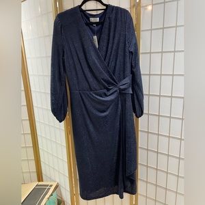 Navy faux wrap dress Sz 18w
